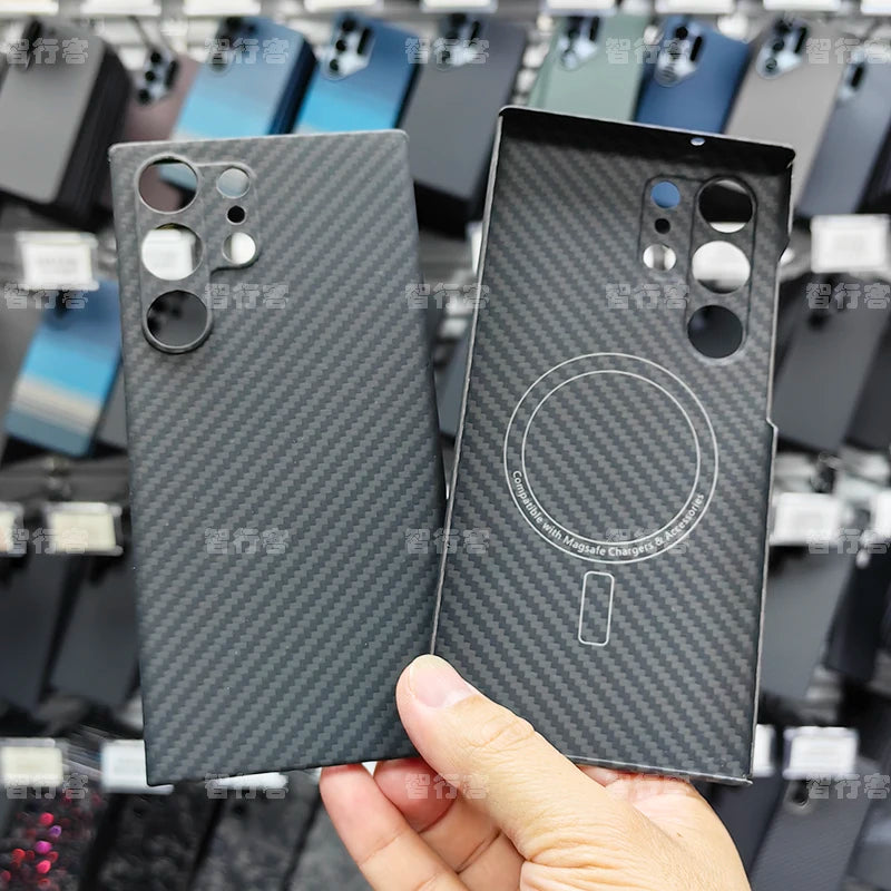 Black aramid case for Galaxy S23 Ultra