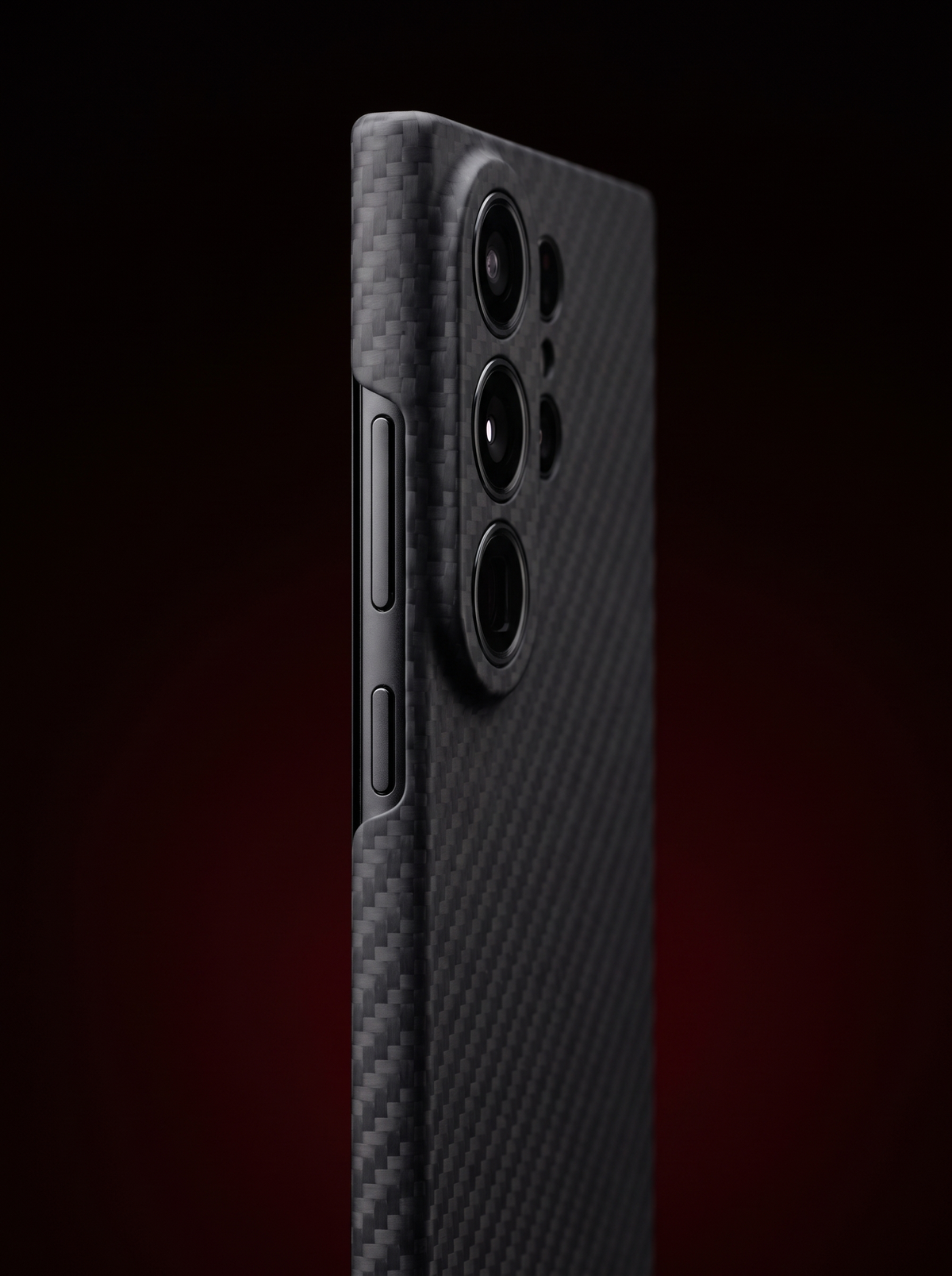 Black aramid fiber phone case