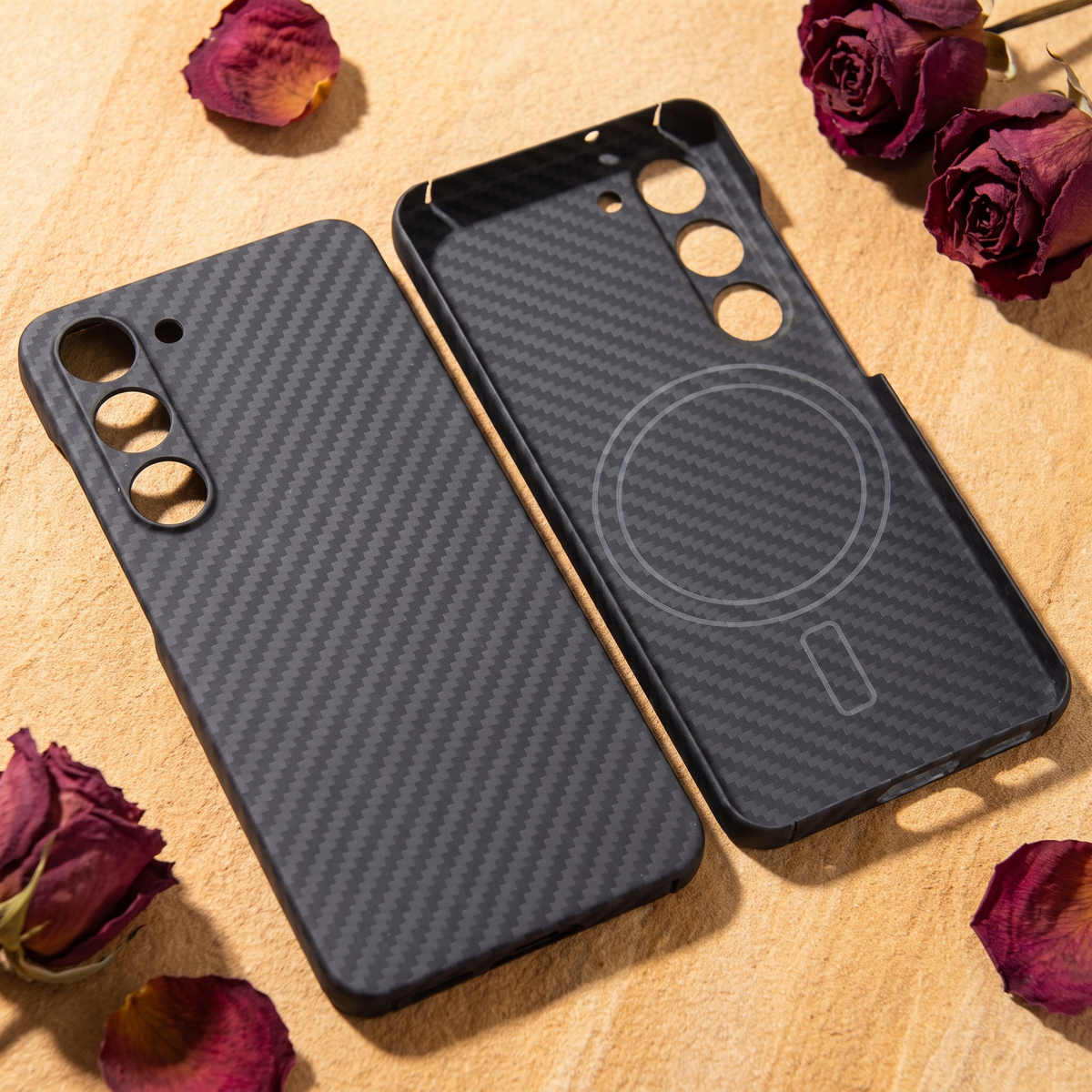 Black aramid case for Galaxy S26 Plus