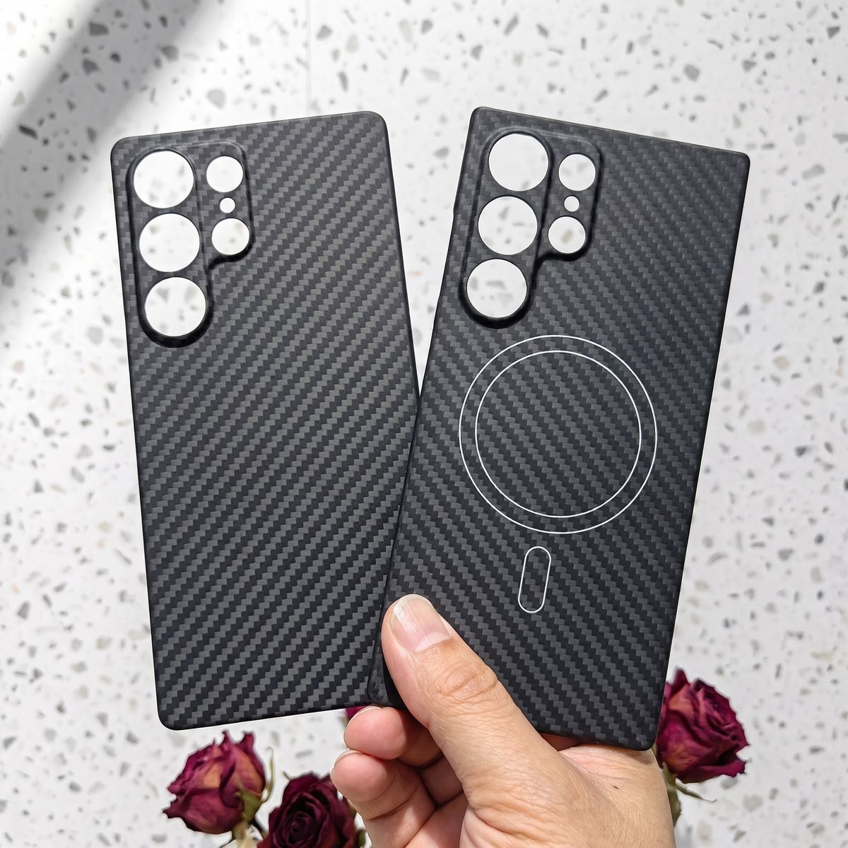 Back of the aramid case for Galaxy S25 Ultra