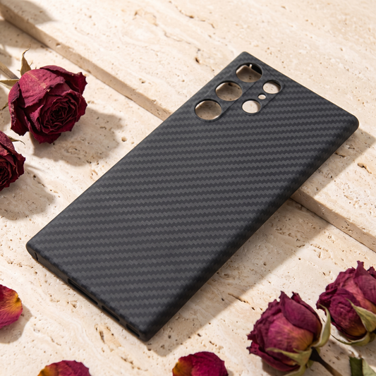 Black aramid case for Galaxy S24 Ultra