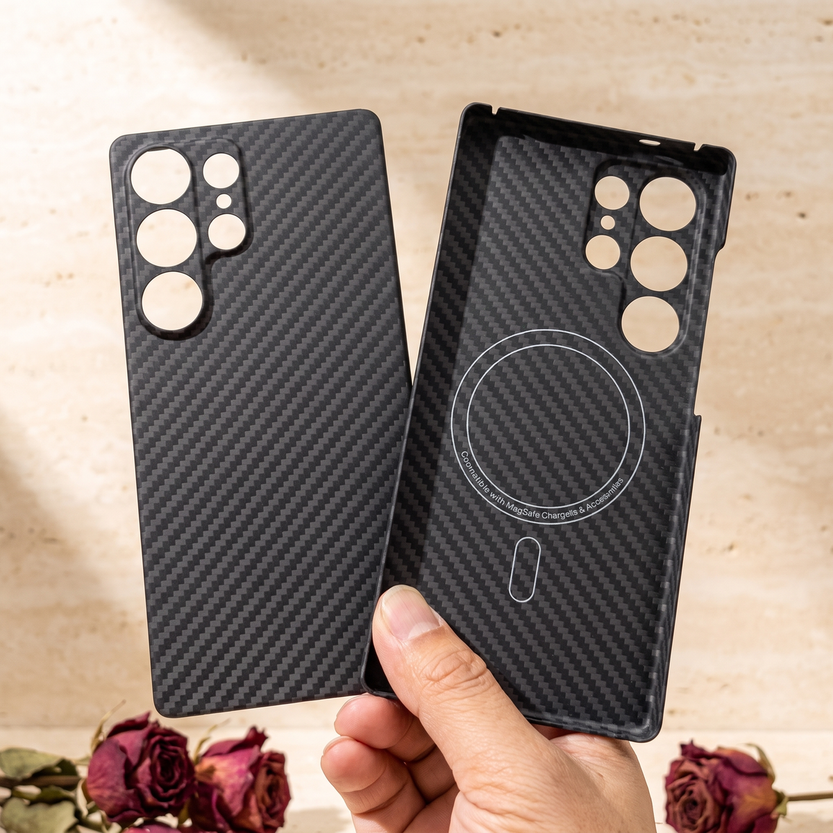 Back of the aramid case for Galaxy S24 Ultra