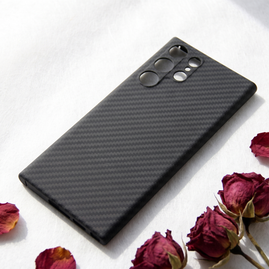 Black aramid case for Galaxy S22 Ultra