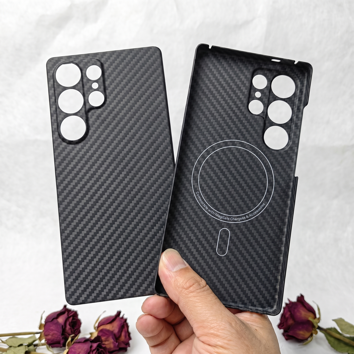 Back of the aramid case for Galaxy S22 Ultra