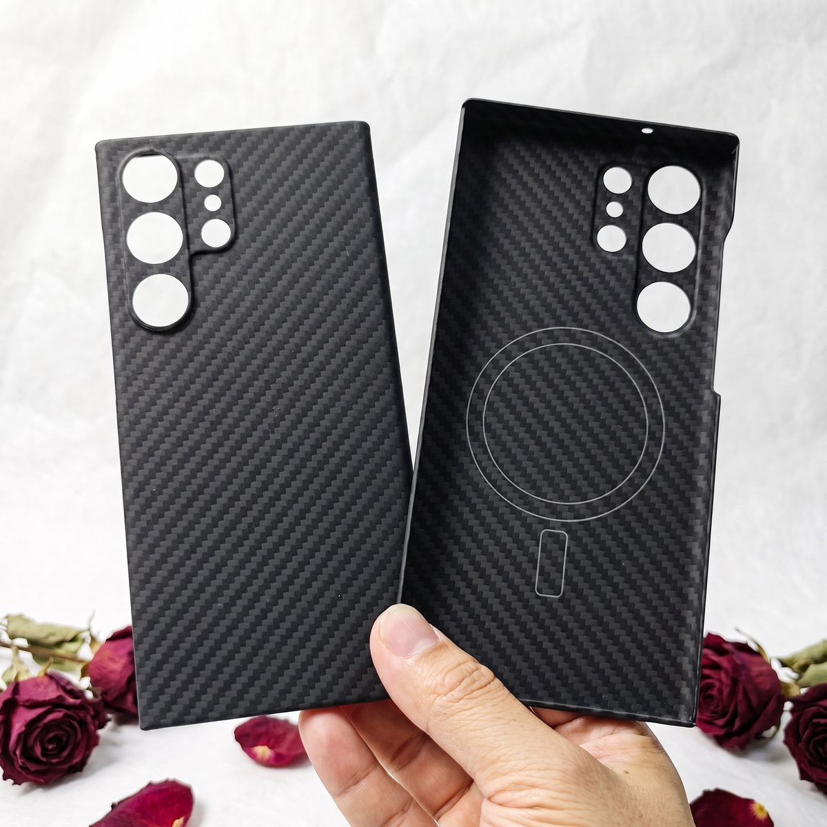 Aramid case for Galaxy S22 Ultra, close view