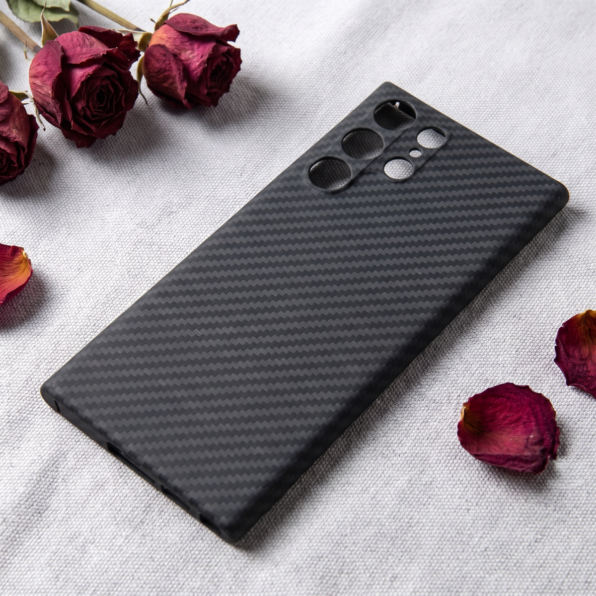 Black aramid case for Galaxy S23 Ultra