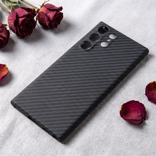 Black aramid case for Galaxy S23 Ultra