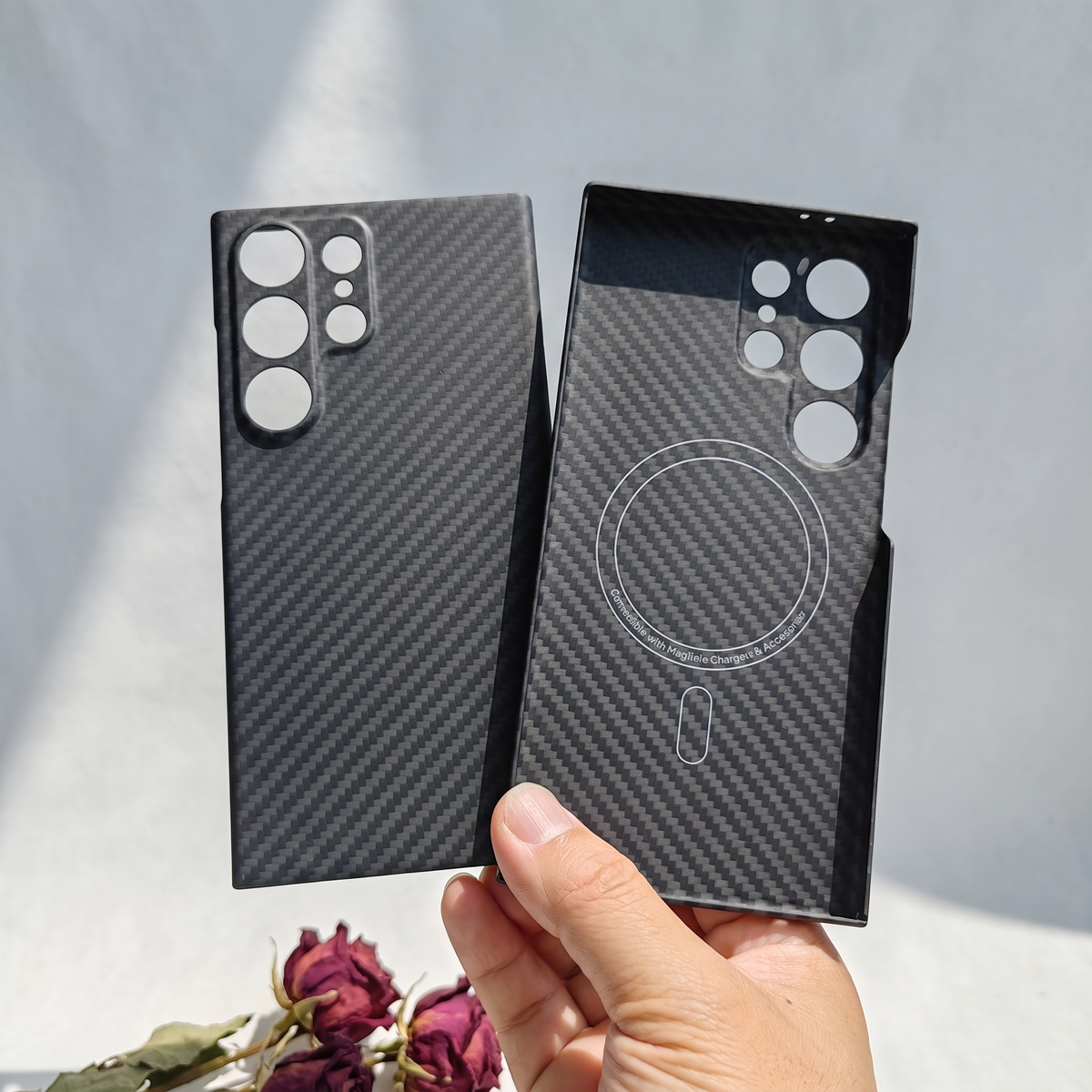 Aramid fiber magnetic case for Galaxy S23 Ultra