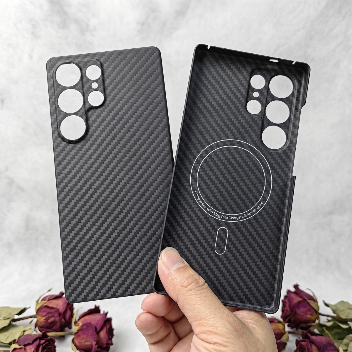 Aramid fiber magnetic case for Galaxy S23 Ultra