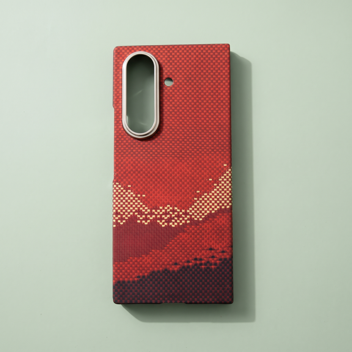 Red aramid fiber magnetic case for Galaxy Z Fold 7