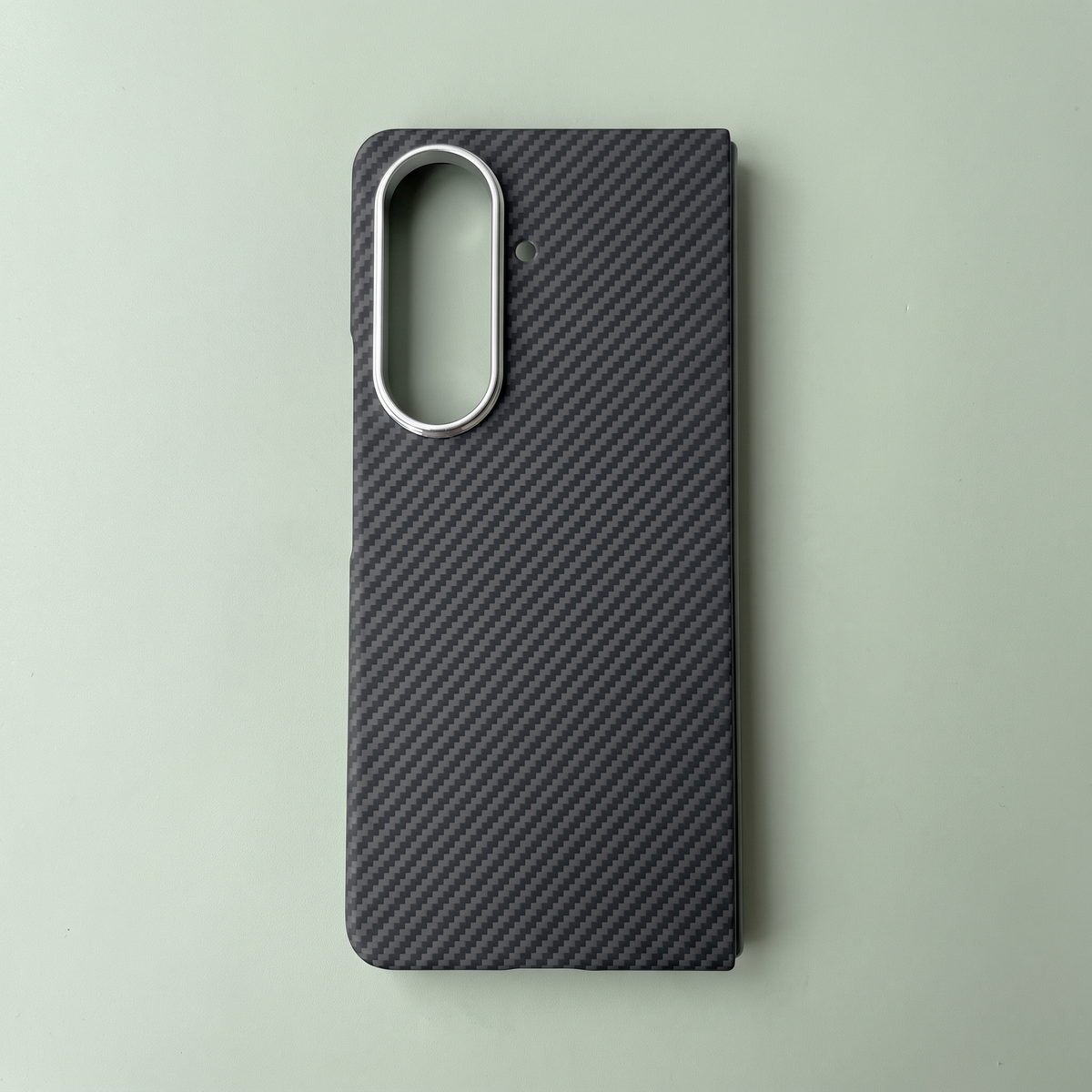 Black 600D aramid fiber magnetic case for Galaxy Z Fold 7