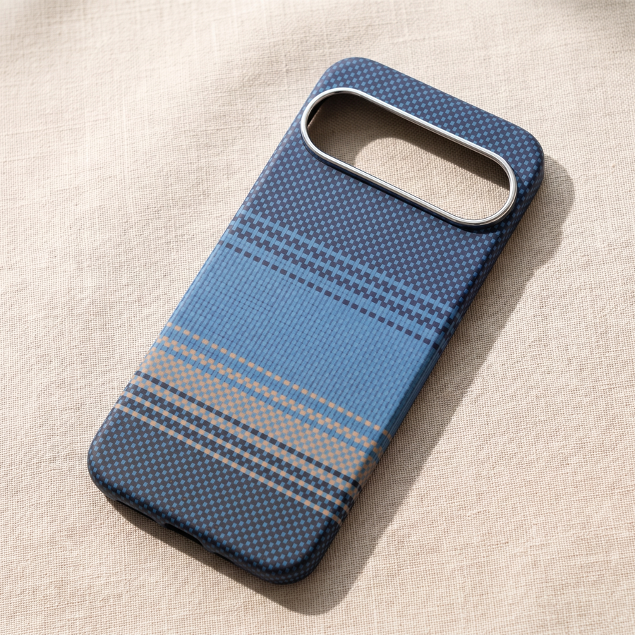 Blue Fade aramid fiber magnetic case for Pixel 10