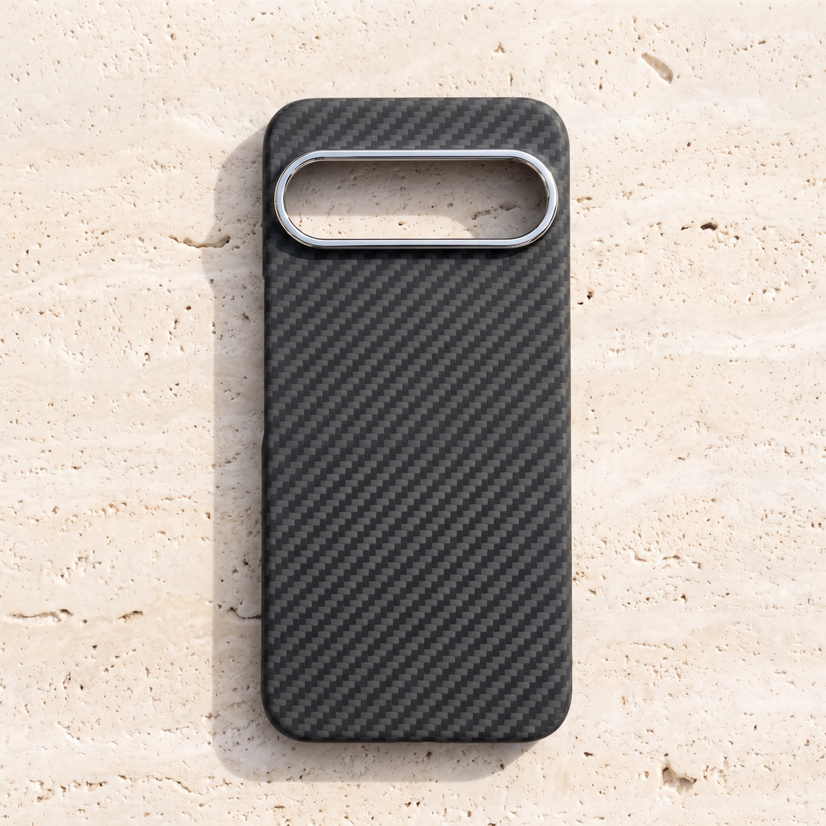 Black 1500D aramid fiber magnetic case for Pixel 10 Pro