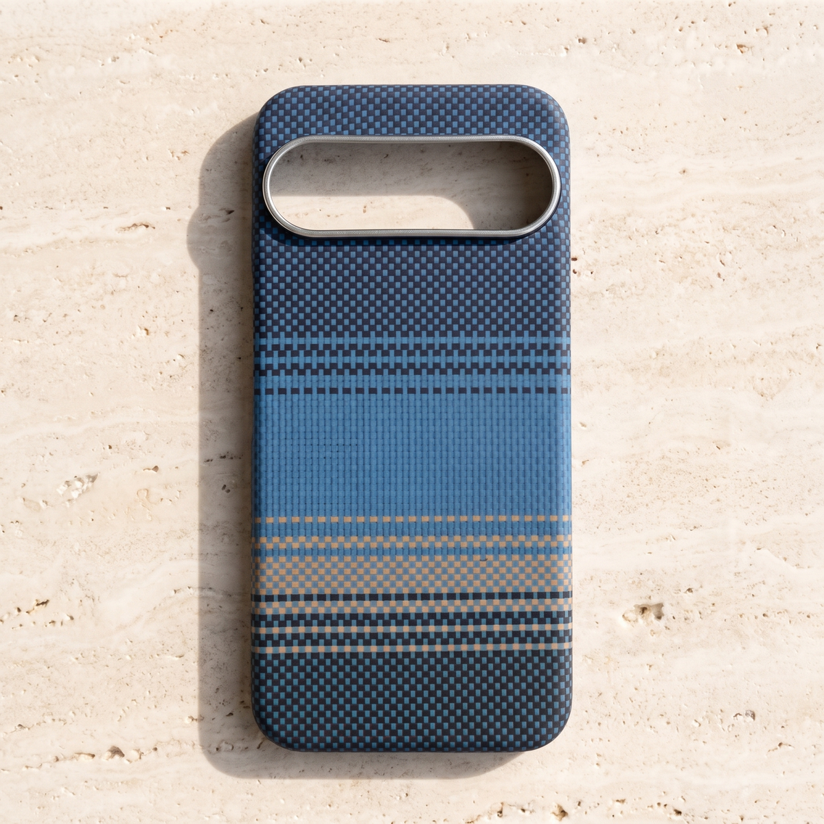 Blue Fade aramid fiber magnetic case for Pixel 10 Pro