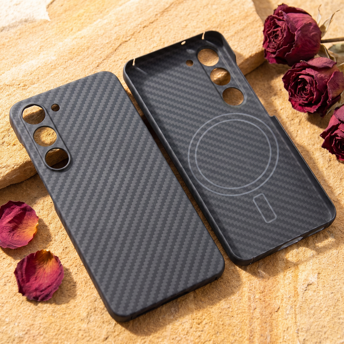 Black aramid case for Galaxy S26+