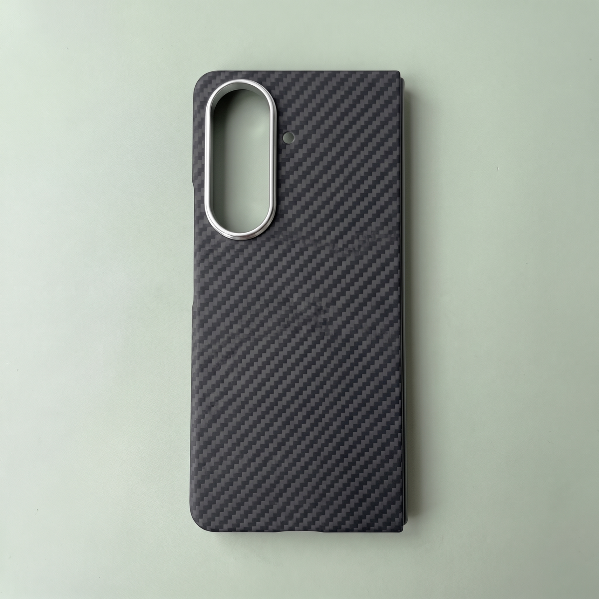Black 1500D aramid fiber magnetic case for Galaxy Z Fold 7